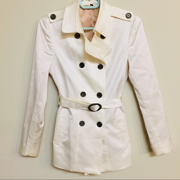Jackets & Coats White Trench Coat Size Xs Poshmark